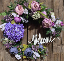 Load image into Gallery viewer, Spring Hydrangea Wreath