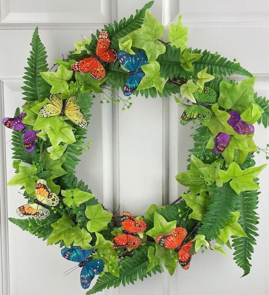 Butterfly wreath