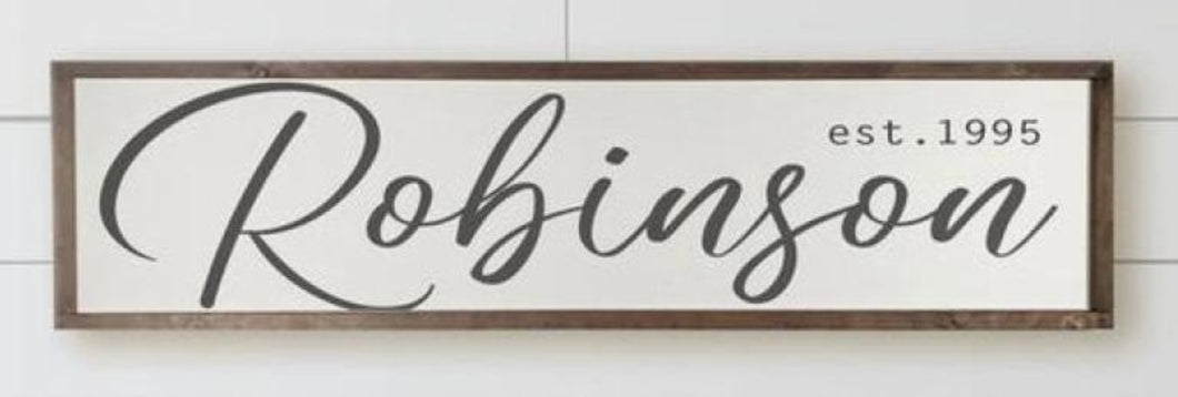 Personalized Family Name Sign