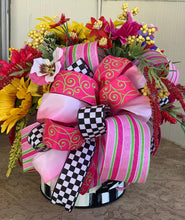 Load image into Gallery viewer, Mackenzie Childs inspired watering can floral arrangement
