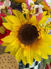 Load image into Gallery viewer, Mackenzie Childs inspired watering can floral arrangement

